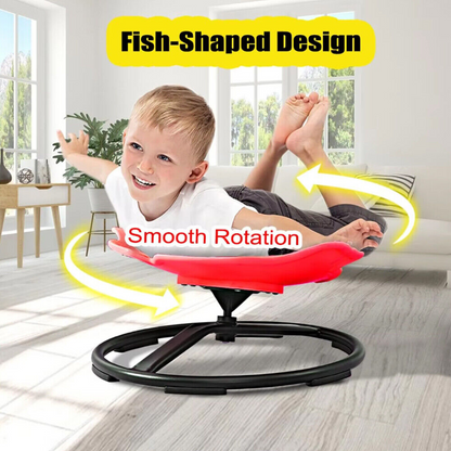Spinning sensory chair used for calming movement at home